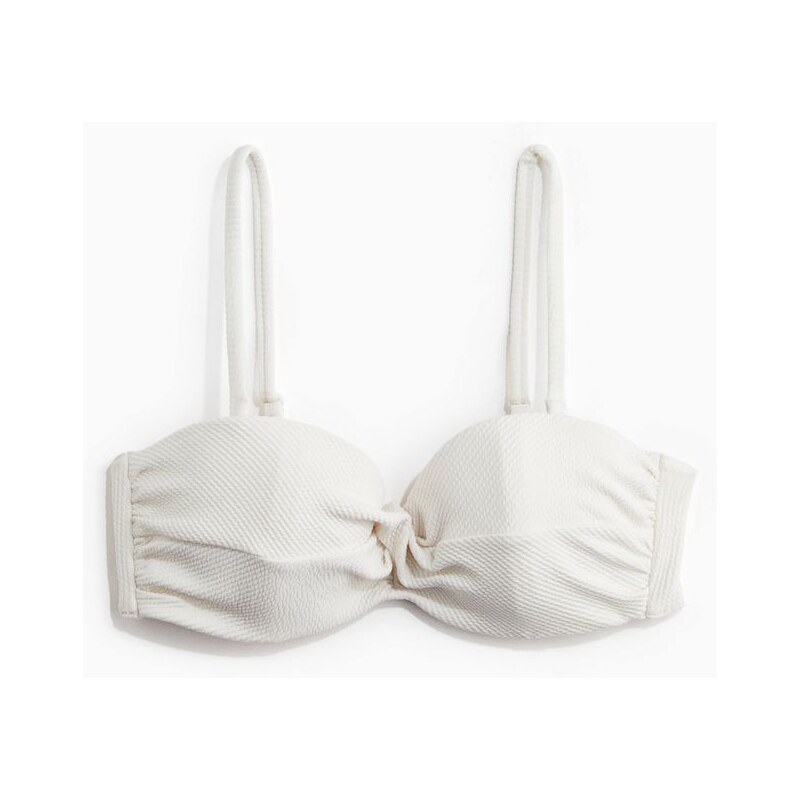 H&M - Vyztužená bikinová balkonetka - bílá 108136888