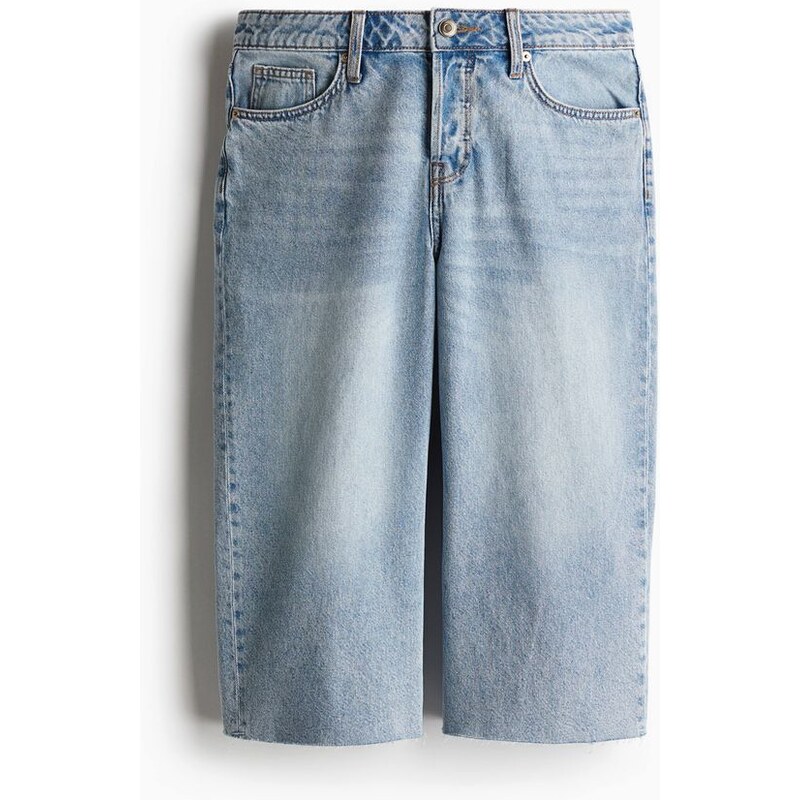 H&M - Džínové šortky Low Knee - modrá 108136976