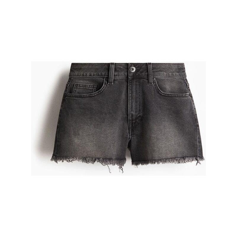 H&M - Džínové šortky High - černá 108137465