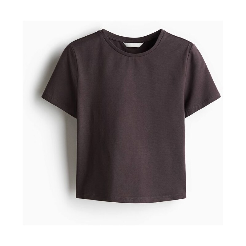 H&M - Krátké tričko - Tmavě Šedá