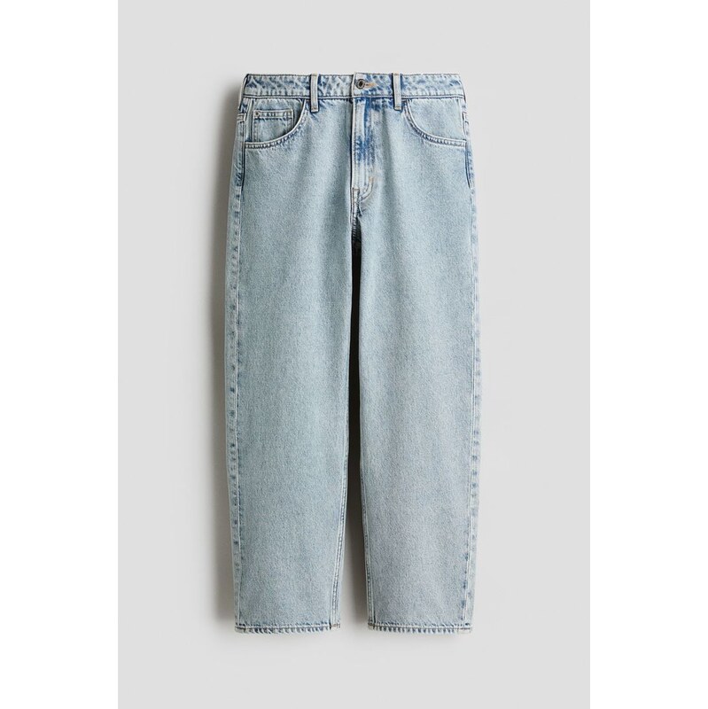 H&M - Loose Fit Jeans - Světlý Denim Blue