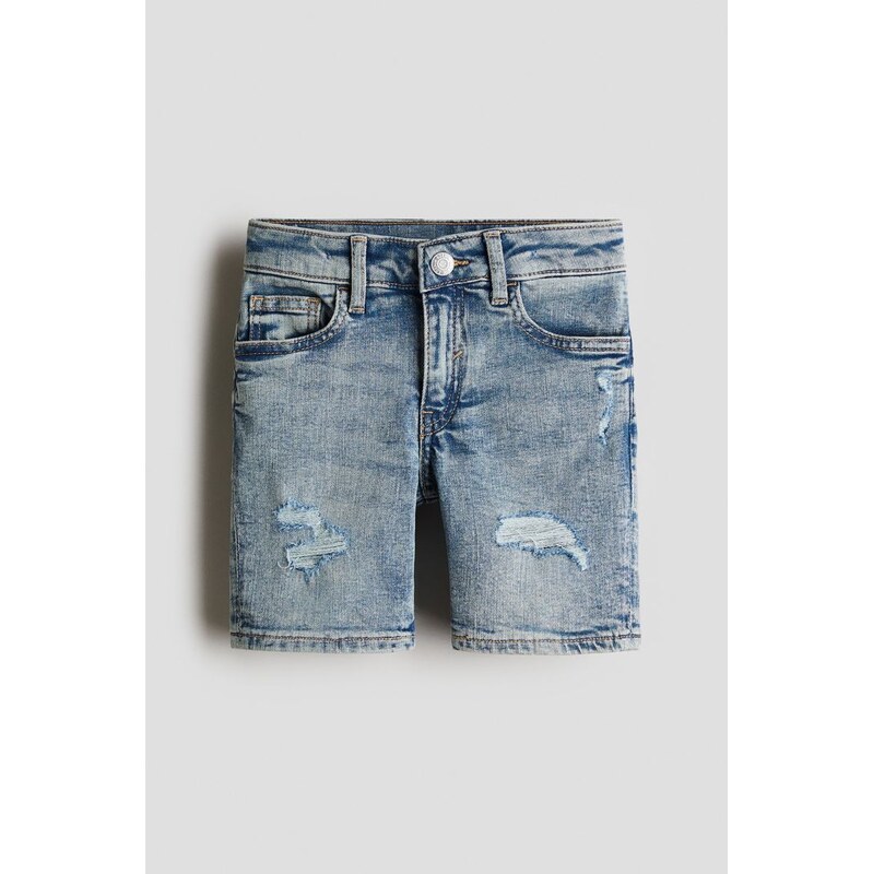 H&M - Džínové šortky - Světlý Denim Blue
