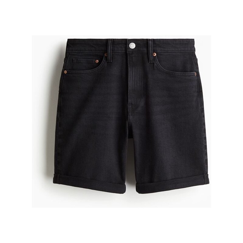 H&M - Džínové šortky Slim - Černá