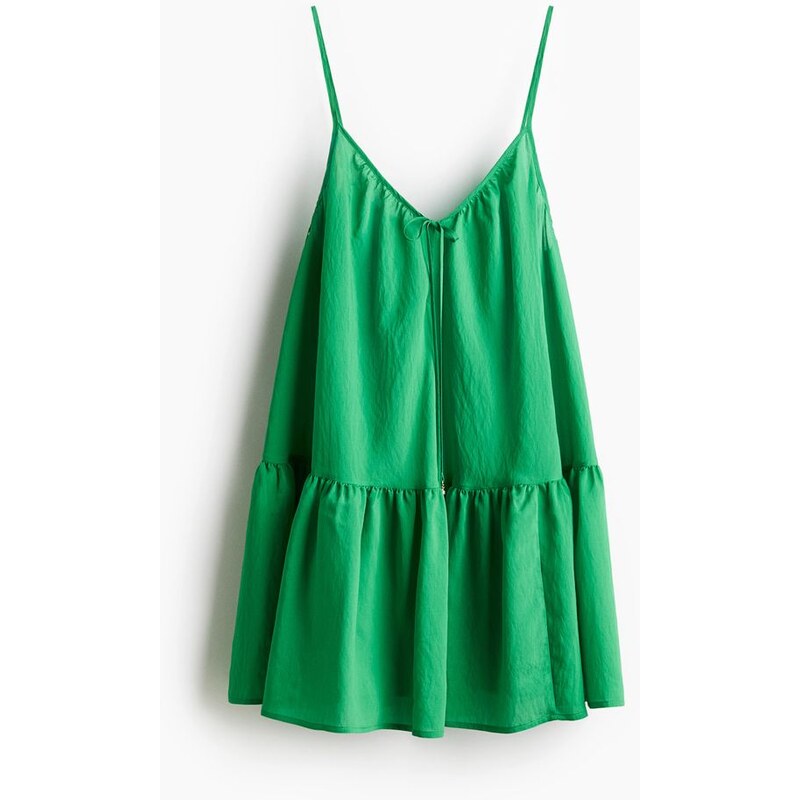 H&M - Áčkové šaty na ramínka - Jasně Zelená