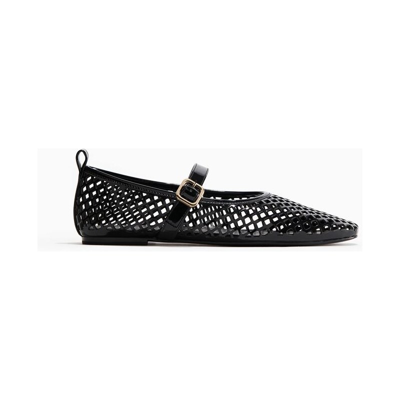H&M - Perforované balerínky Mary Jane - Černá