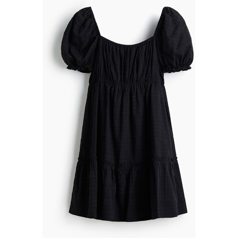 H&M - Šaty lemované volánky - Černá