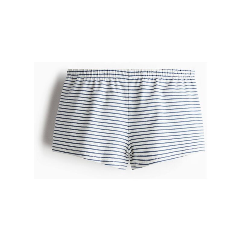 H&M - Žerzejové natahovací šortky - Bílá/Proužky