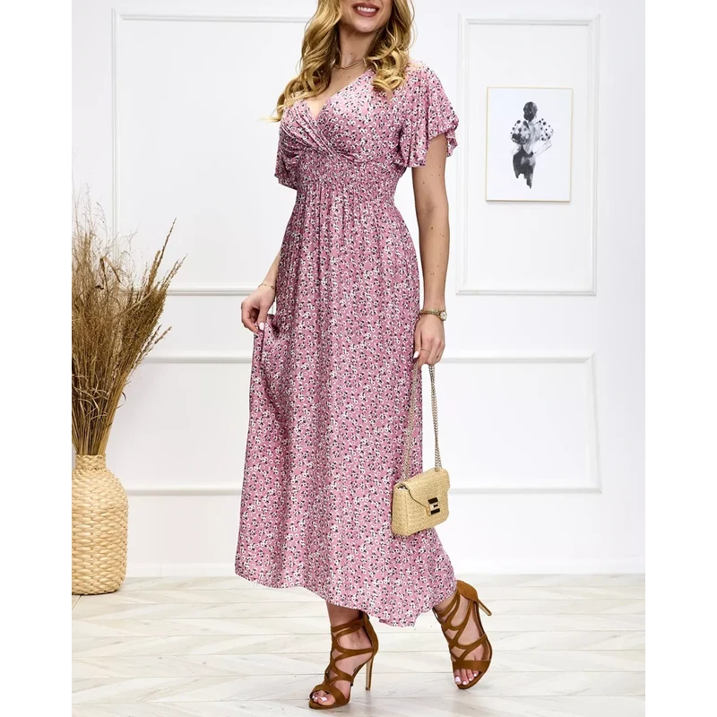 Resti Womens floral pink midi dress - Clothing 108139984