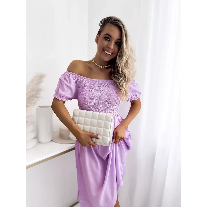 Resti Purple womens mini dress ala hiszpanka- Clothing 108140003