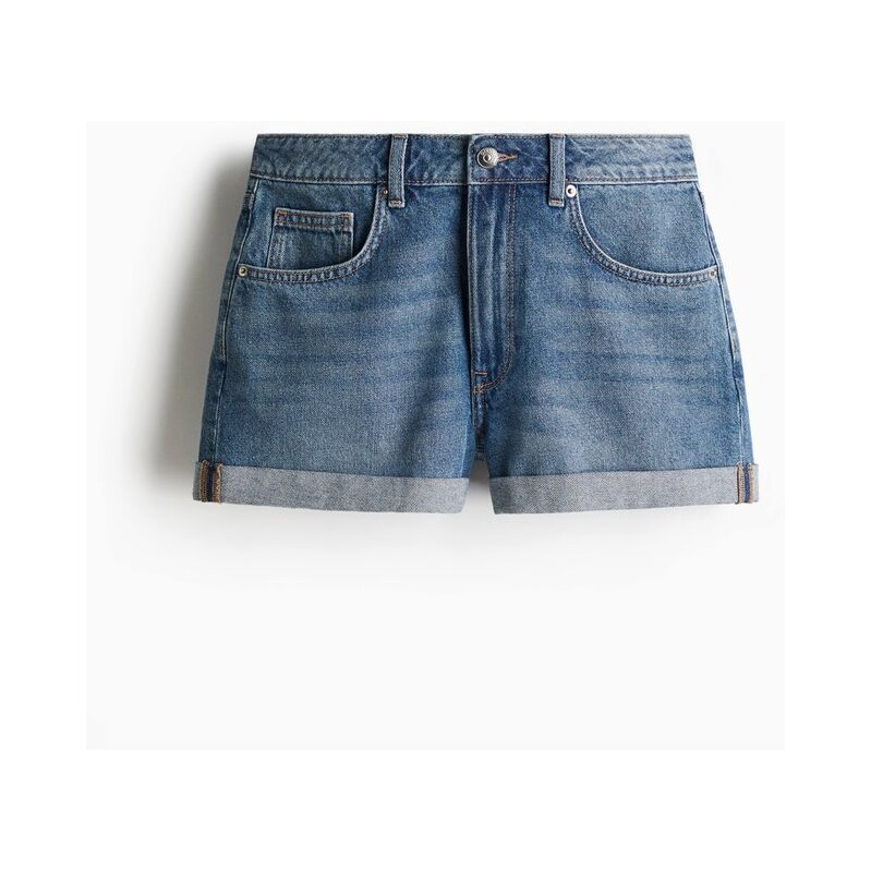 H&M - Džínové šortky High - modrá 108138127