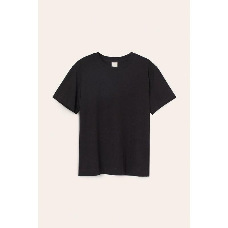 H&M - Bavlněné tričko - Černá