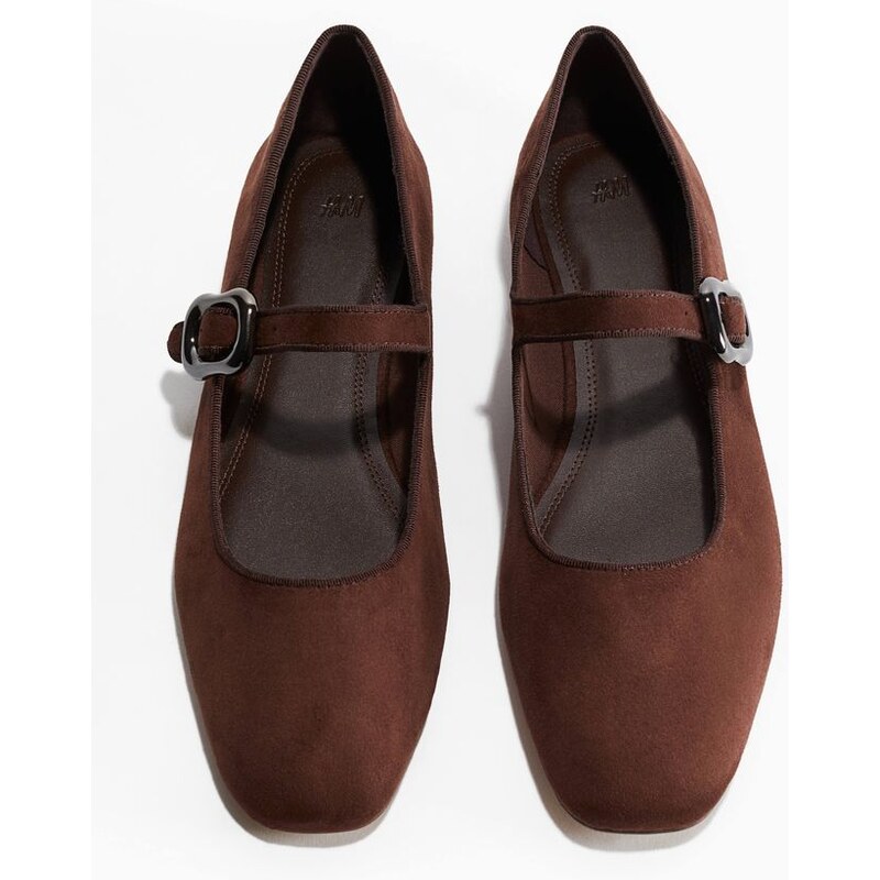 H&M - Balerínky Mary Jane - hnědá 108138365