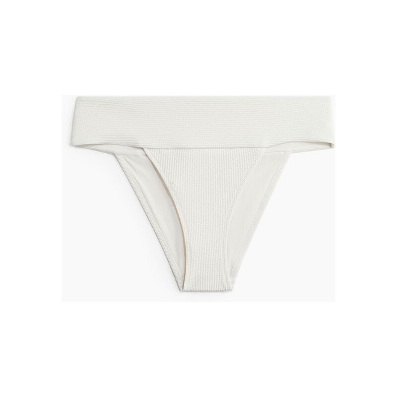 H&M - Bikinové kalhotky Cheeky Tanga - Bílá