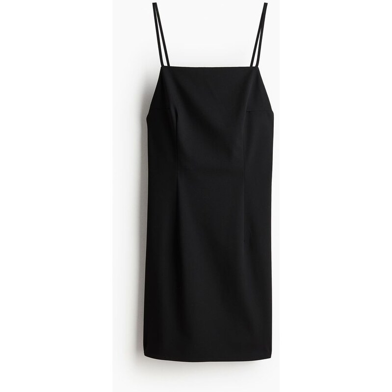 H&M - Šaty na ramínkas vykrojenými zády - Černá