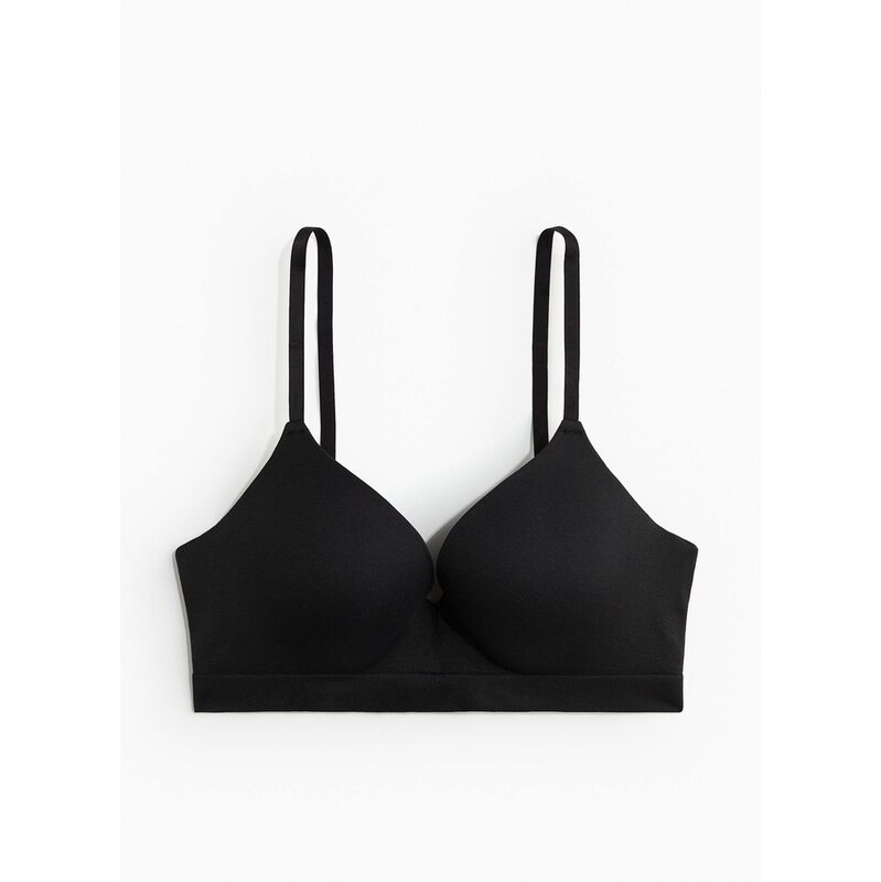 H&M - Bezešvá podprsenka push-up - Černá