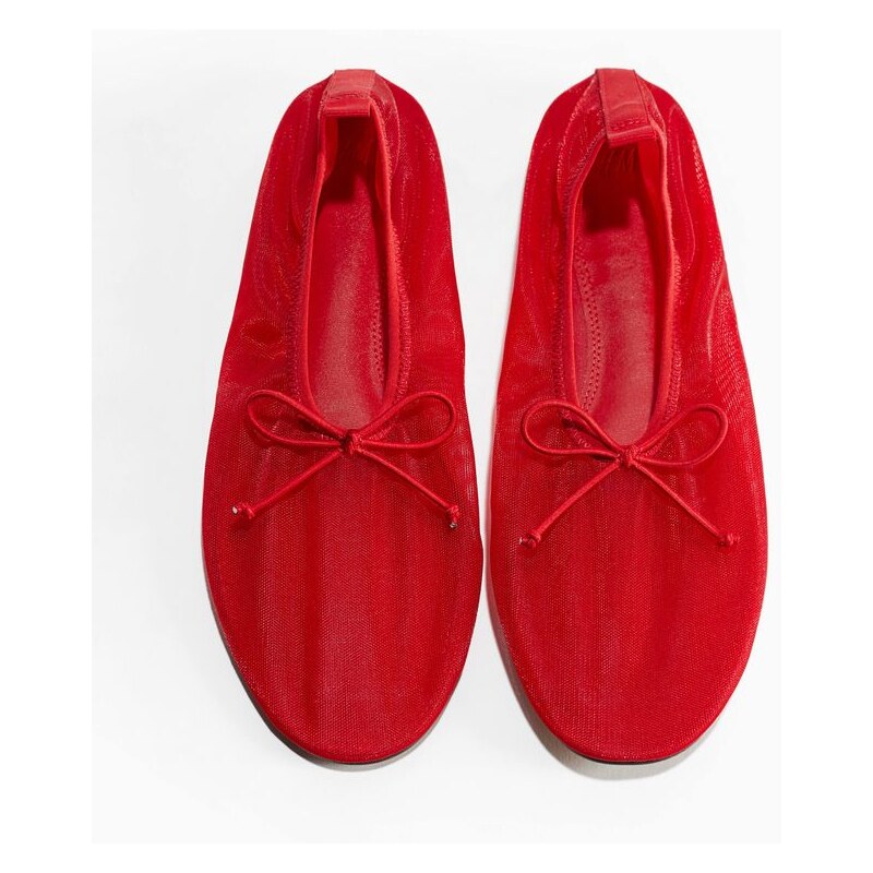H&M - Síťované balerínky - červená 108140735