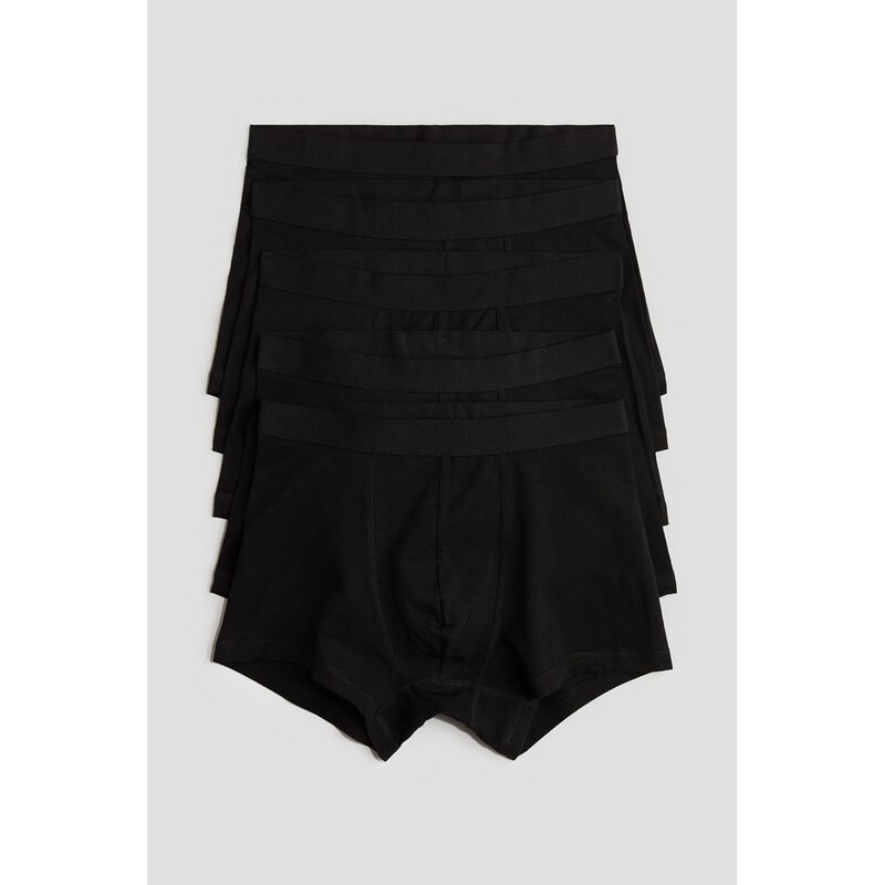 H&M - Boxerky 5 kusů - Černá