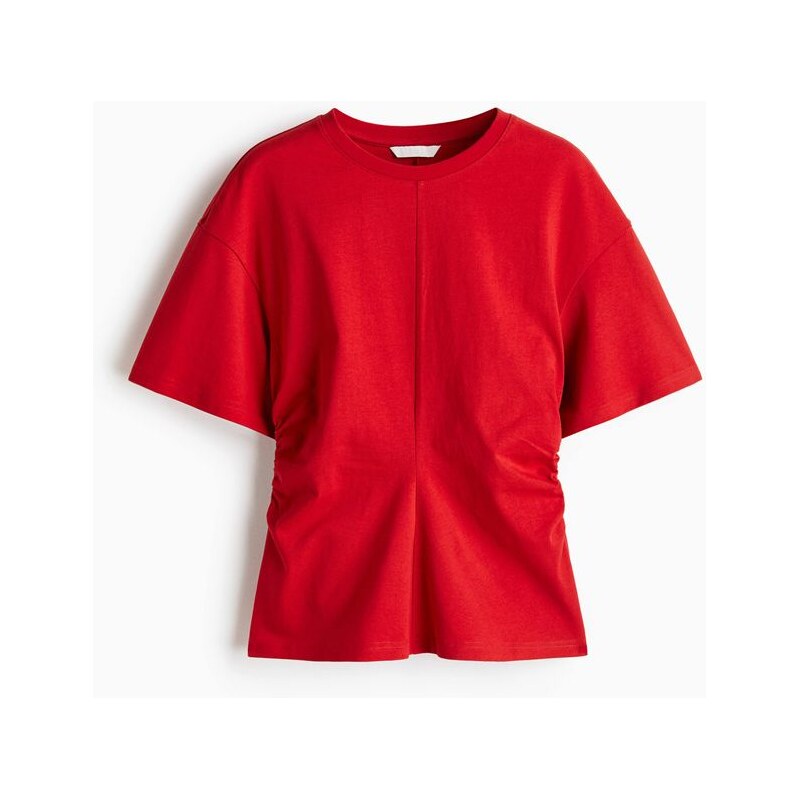 H&M - Tričkos projmutým pasem - červená 108140794