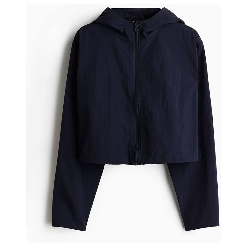 H&M - Krátká nylonová větrovka - modrá 108140896