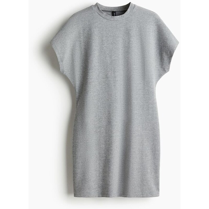 H&M - Žerzejové šatys krátkými rukávy - Šedá