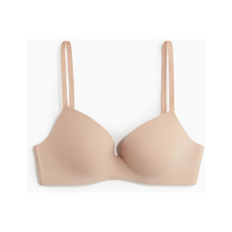H&M - Push-upka z mikrovlákna - béžová 108141129