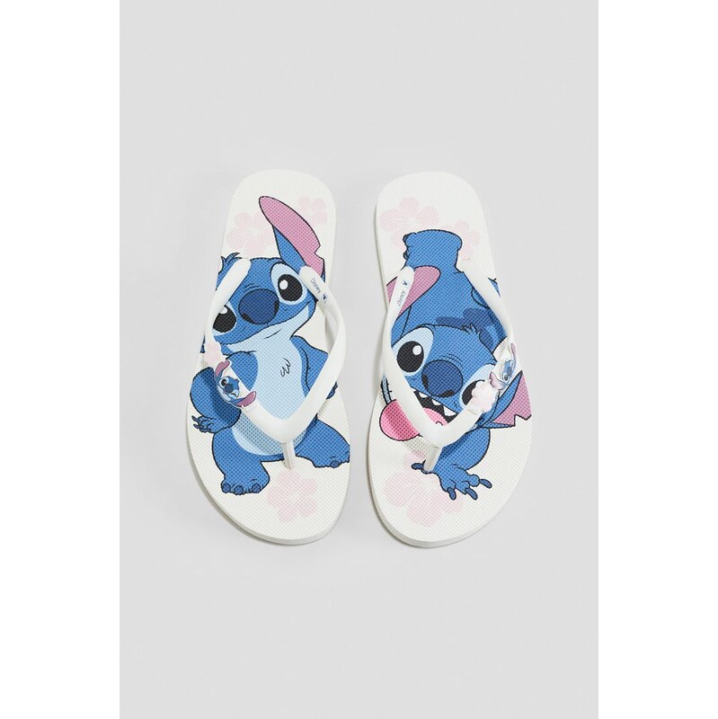 H&M - Žabkys potiskem - bílá 108141252