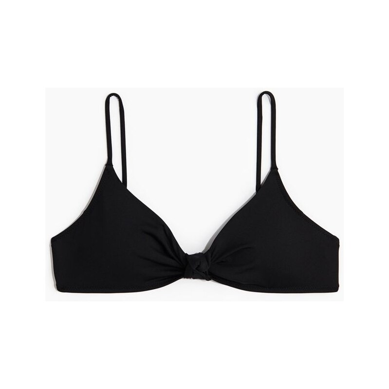 H&M - Vyztužená bikinová podprsenkas uzlem - Černá