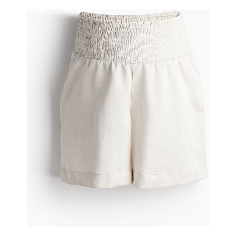 H&M - MAMA Saténové šortky Before & After - Krémová
