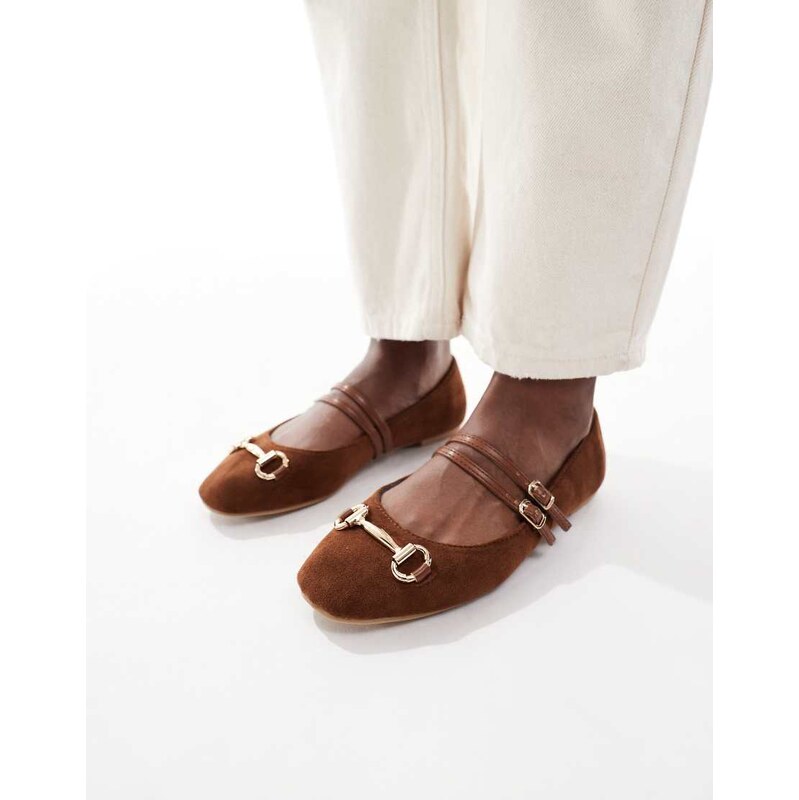 New Look snaffle ballet flat in tan-Brown 108143514