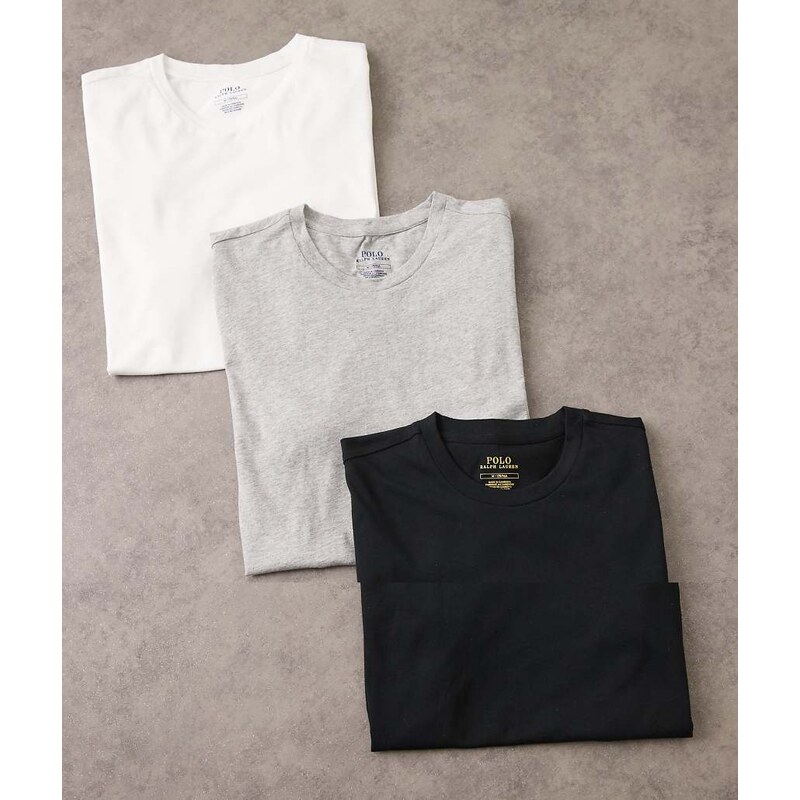 Polo Ralph Lauren 3 pack icon logo lounge slim fit t-shirt in