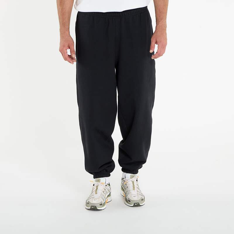 Tepláky Nike Solo Swoosh Mens Cuffed Fleece Pants Black/ Black/
