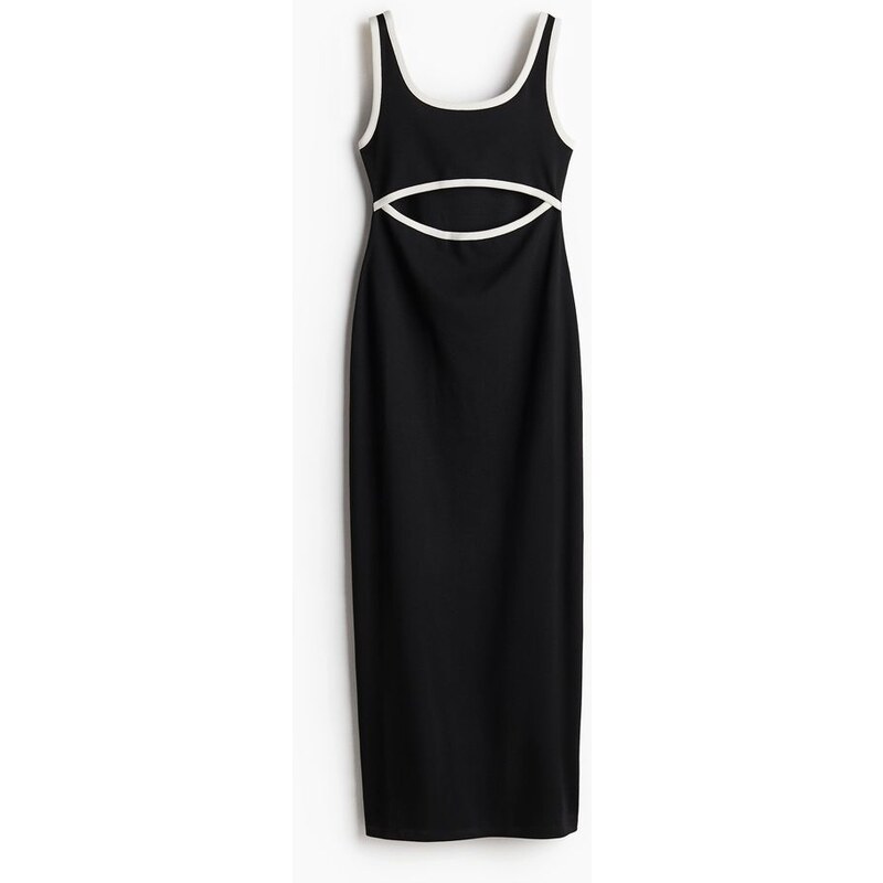 H&M - Maxišatys průstřihem - Černá