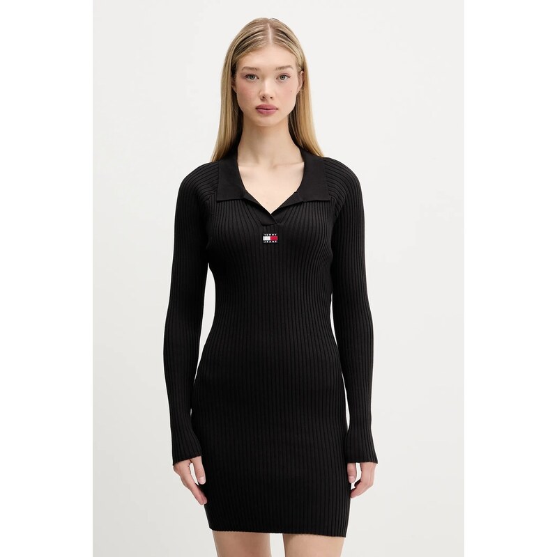 Tommy Jeans bodycon šaty s bavlnou