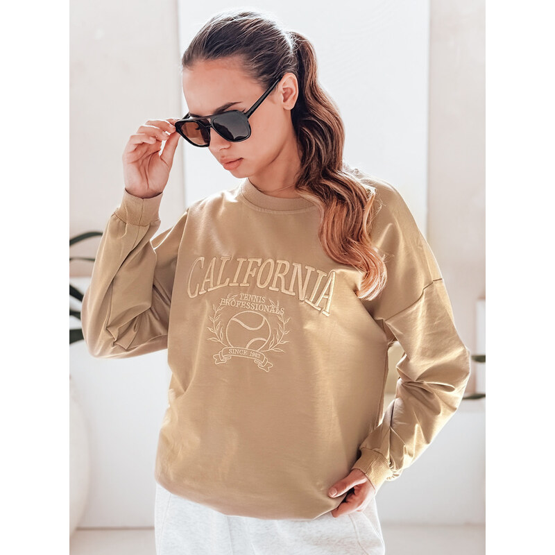 Dámská oversize mikina CALIFORNIA DREAM Barva béžová DSTREET BY1194 108712372