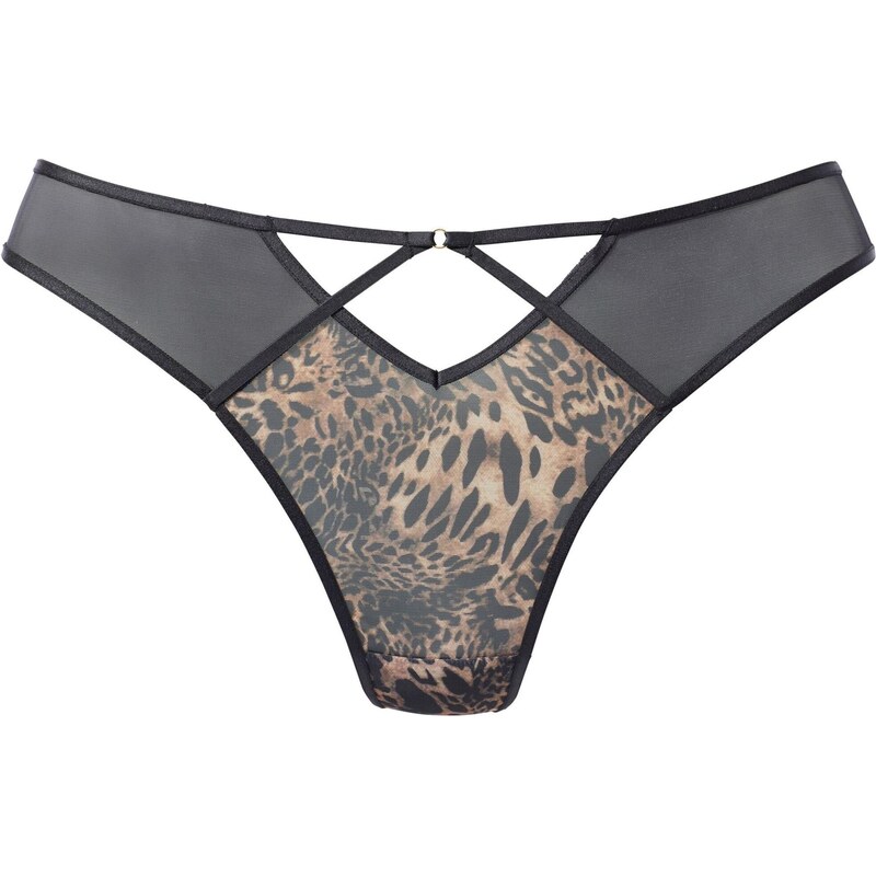 LASCANA Tanga hnědá / cappuccino / černá 108760063