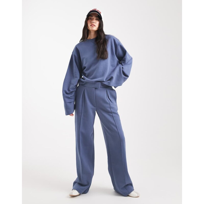 ASOS DESIGN oversized tailored brushback jogger with seam detail
