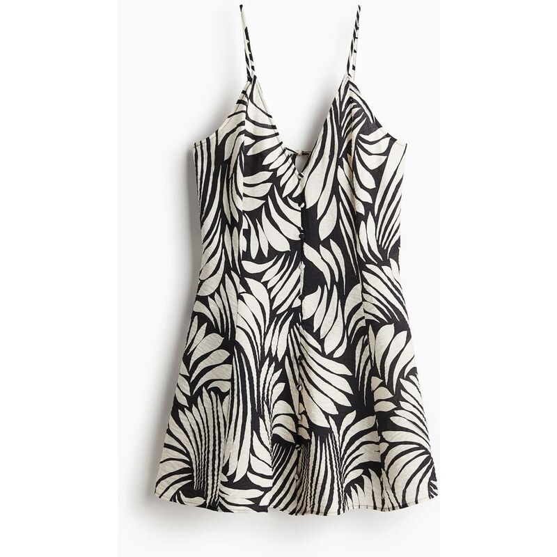 H&M - Áčkové šaty na ramínka - černá 108133031