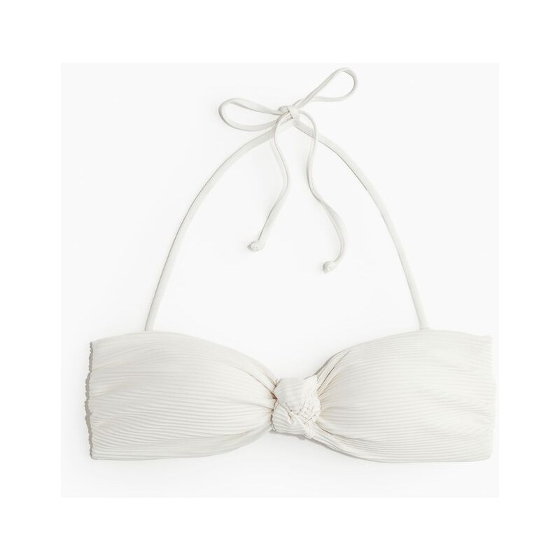 H&M - Bikinová podprsenka bandeau - bílá 108136161