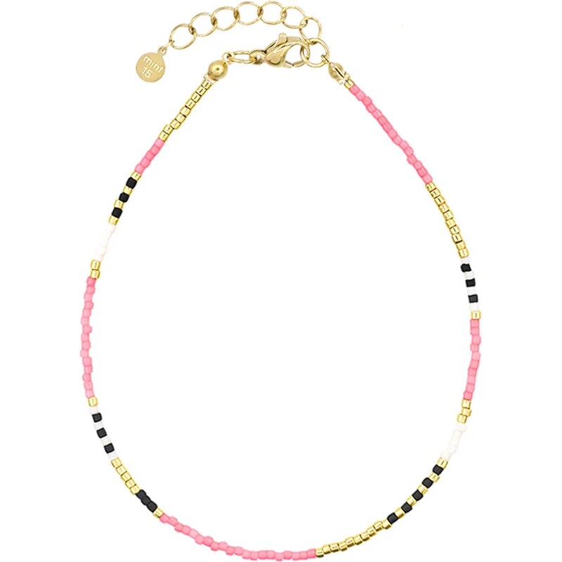 Mint15 Náramek na nohu DELICATE Hot Pink Gold 108150016