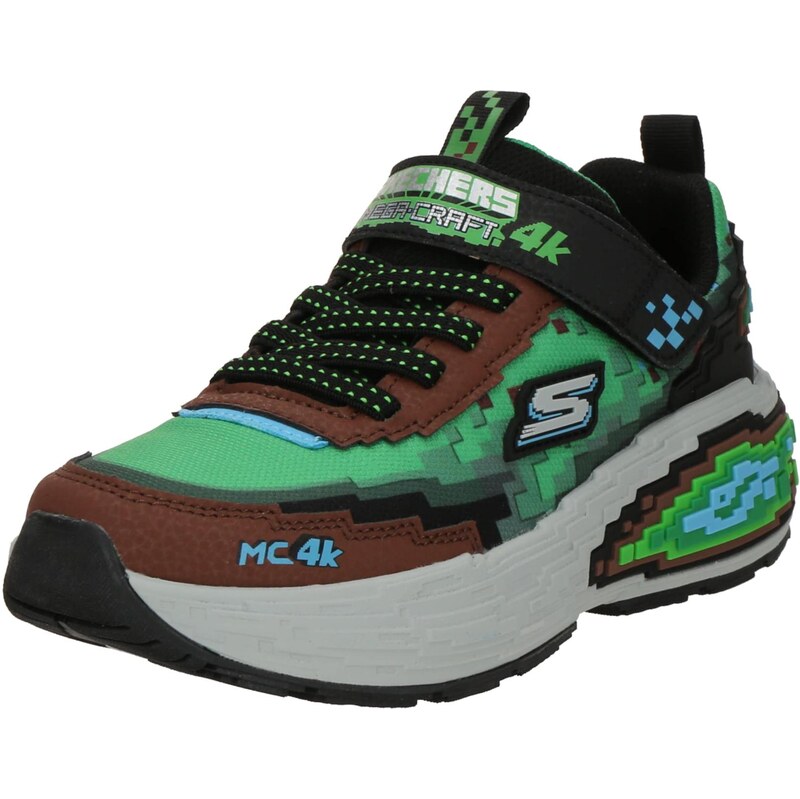 SKECHERS Tenisky MEGA-CRAFT 4K hnědá / šedá / zelená / černá