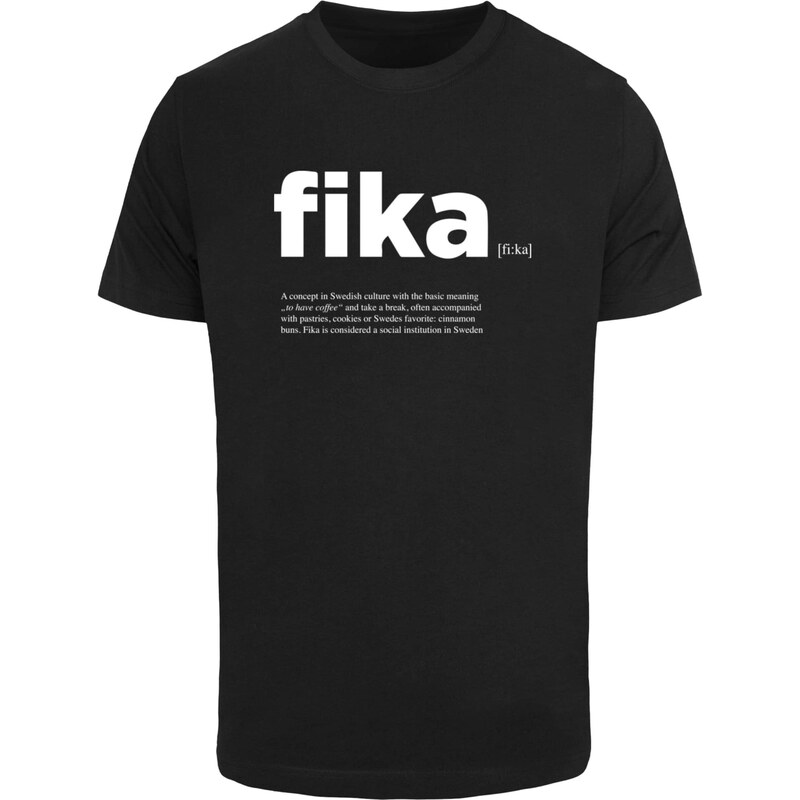 Mister Tee Tričko Fika černá / bílá