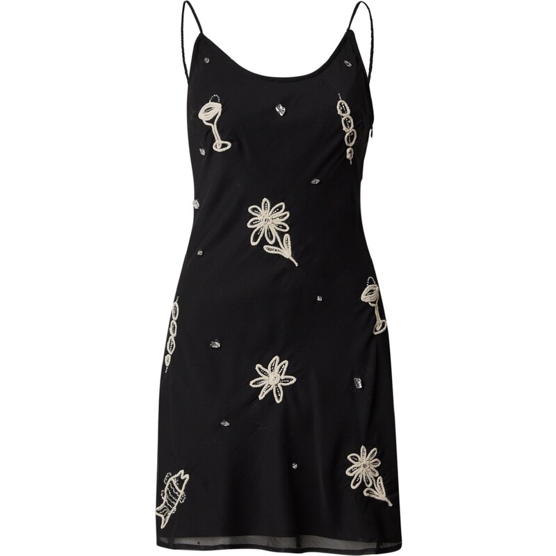 TOPSHOP Šaty černá / bílá
