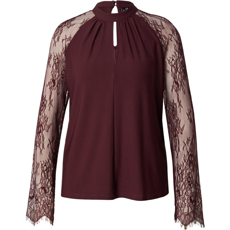 VERO MODA Halenka VMMILLA vínově červená