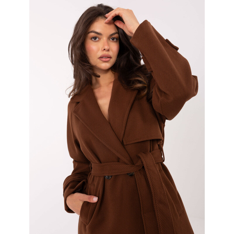 RUE PARIS Coat-IT-EN-A9589.58-brown