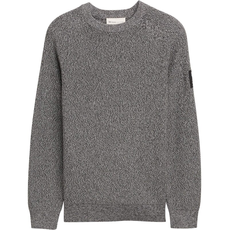 TOM TAILOR DENIM Svetr černý melír