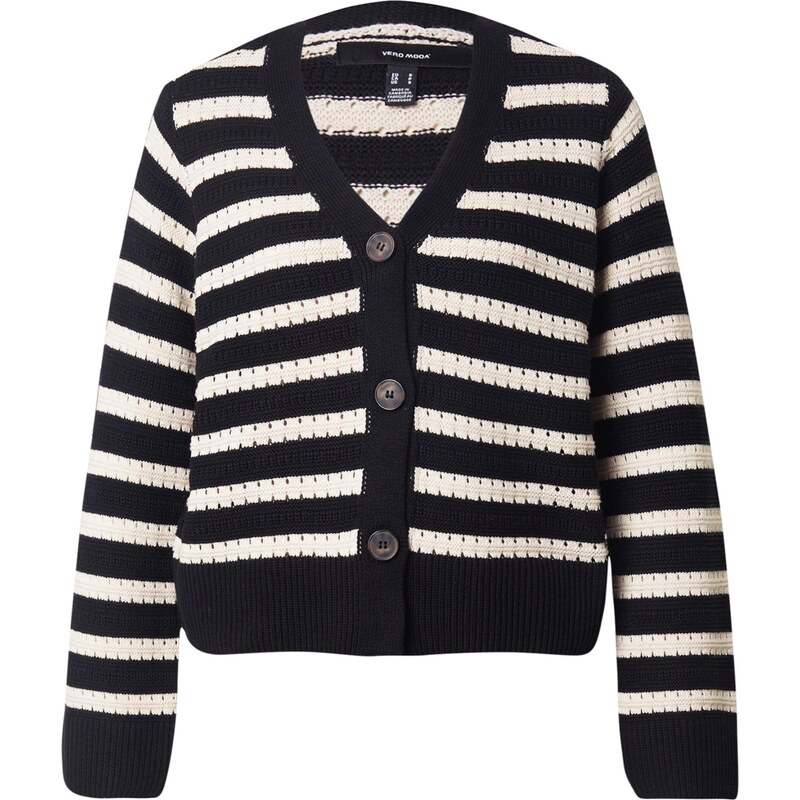 VERO MODA Kardigan VMCALLA krémová / černá 108895276