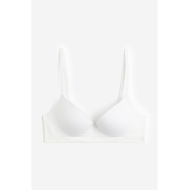 H&M - Bezešvá super push-upka - bílá 108156880