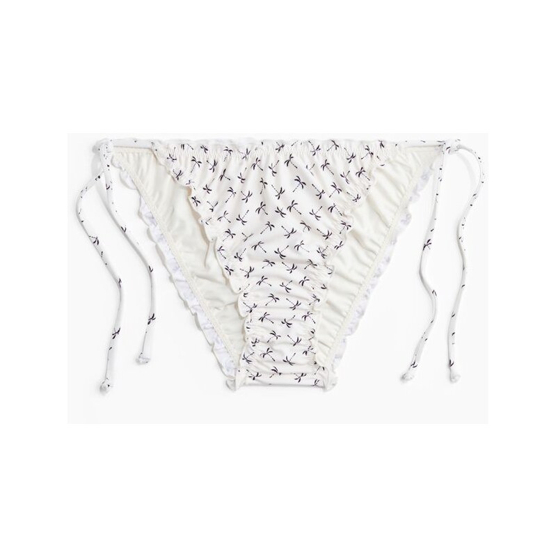 H&M - Tie tanga bikini bottoms - Krémová/Palmy