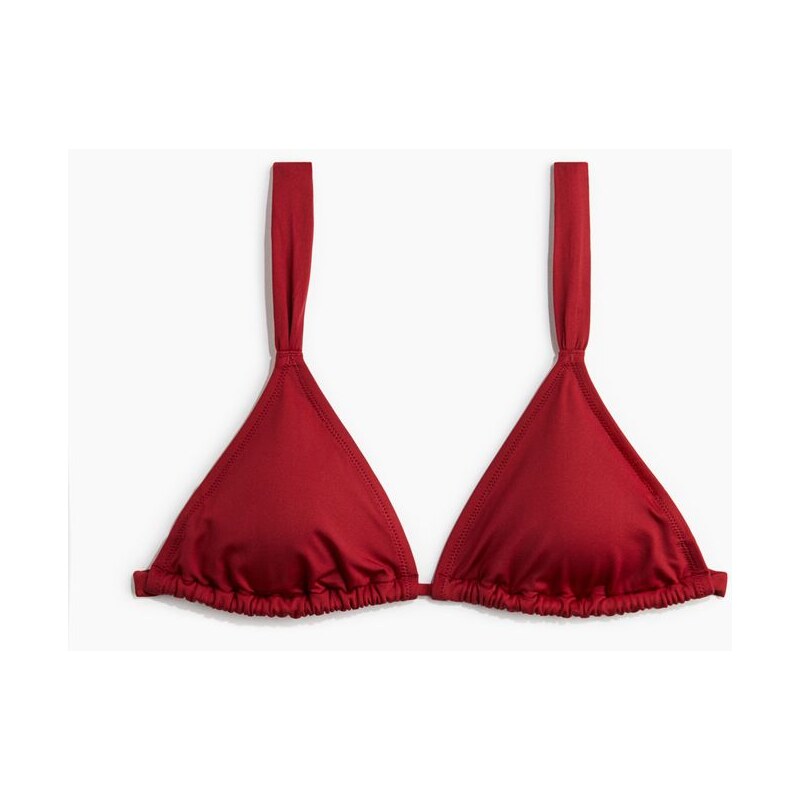 H&M - Vyztužená bikinová podprsenka - Tmavě Červená