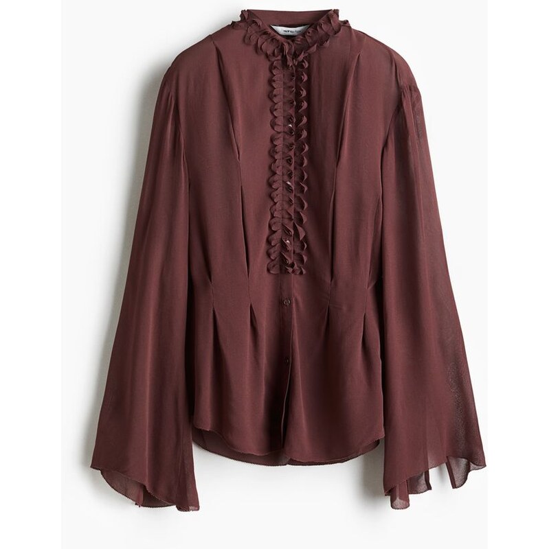 H&M - Krepová halenka - Vínová